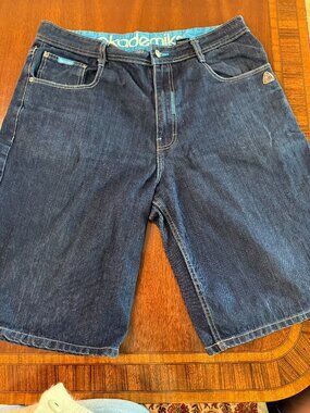 Akademiks High Fashion Designer Denim Shorts 38
